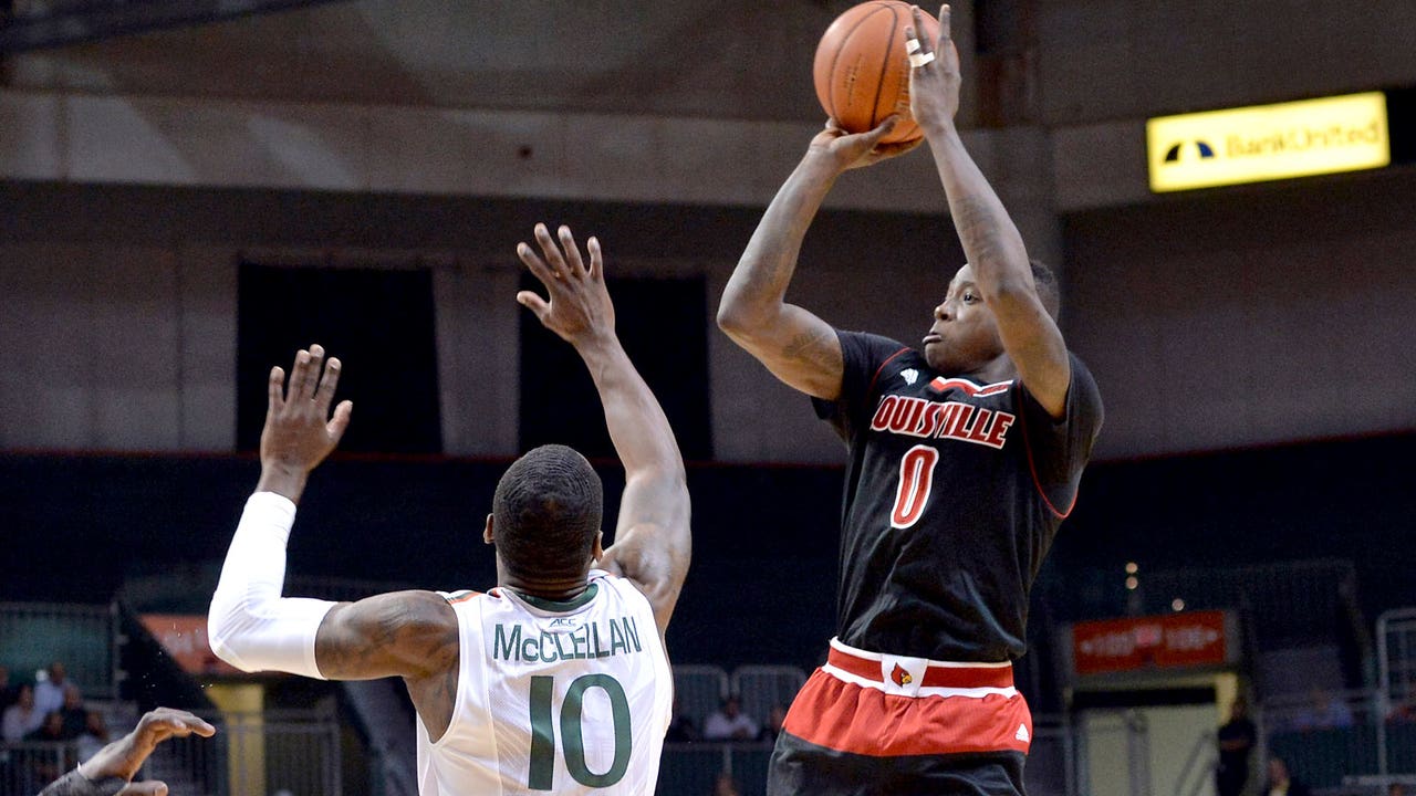 No. 9 Louisville takes care of Miami as Terry Rozier scores 22 points